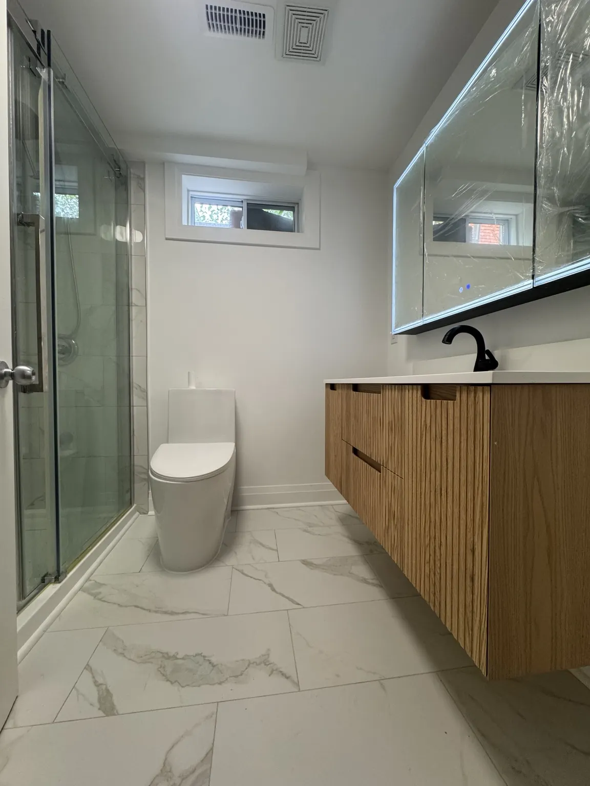 Modern bathroom vanity renovation